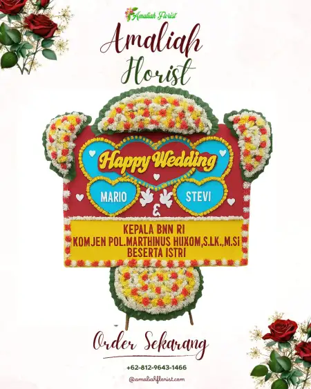 Papan Bunga Pernikahan Glintang